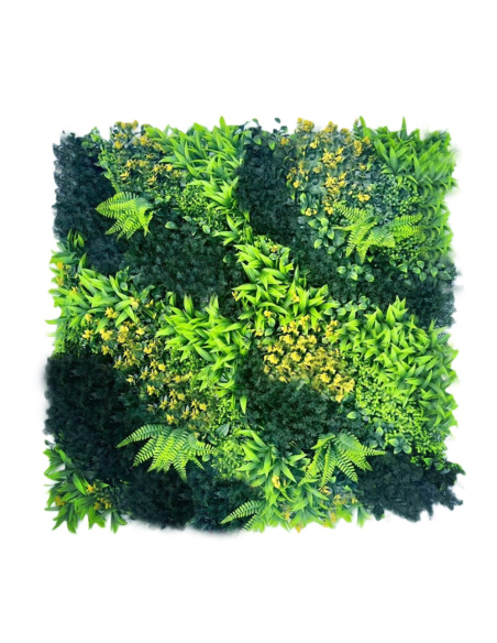 Jardin Vertical Artificial Qx2024 Hoja Amarilla 1m X 1m Greenland
