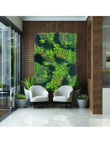 Jardin Vertical Artificial Qx2024 Hoja Amarilla 1m X 1m Greenland