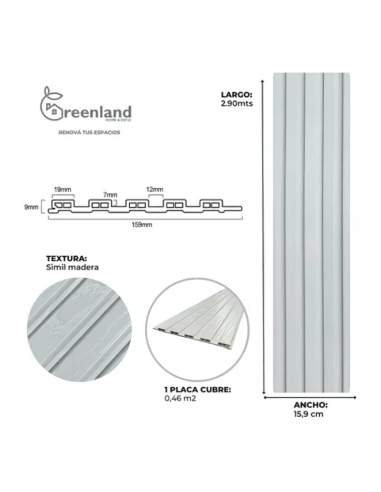 Revestimiento WPC P076 para pared interior Greenland