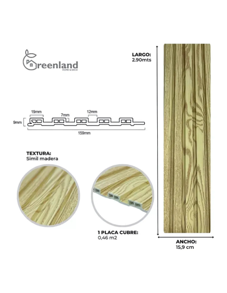 Revestimiento WPC de interior P072