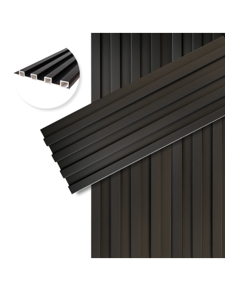 Revestimiento WPC 155 Negro para pared interior Greenland