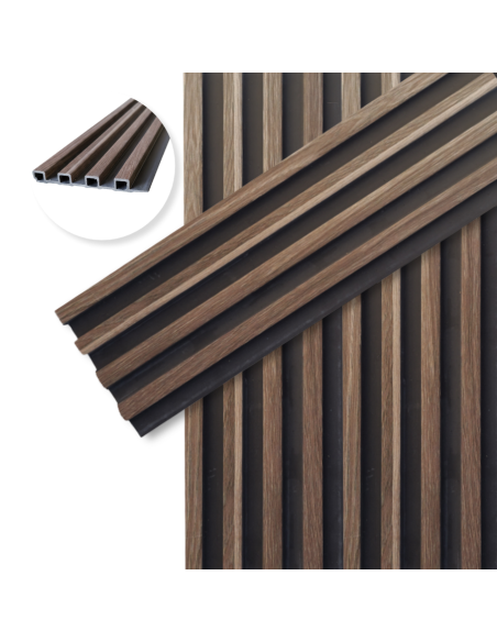 Revestimiento WPC 155 Cedro/negro para pared interior Greenland