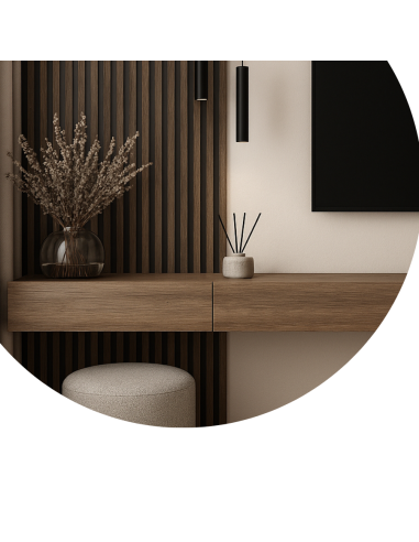 Revestimiento WPC 155 Cedro/negro para pared interior Greenland