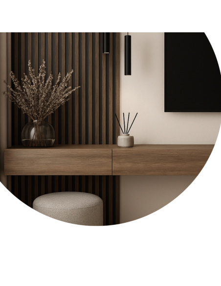 Revestimiento WPC 155 Cedro/negro para pared interior Greenland