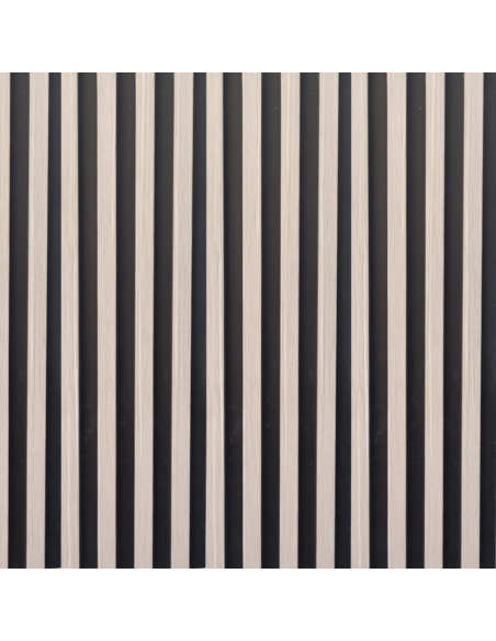 Revestimiento WPC 155 Crema/negro para pared interior Greenland