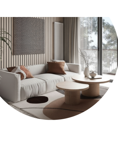 Revestimiento WPC 155 Crema/negro para pared interior Greenland