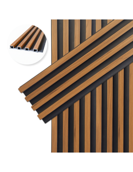 Revestimiento WCP 155 Madera/negro para pared interior Greenland