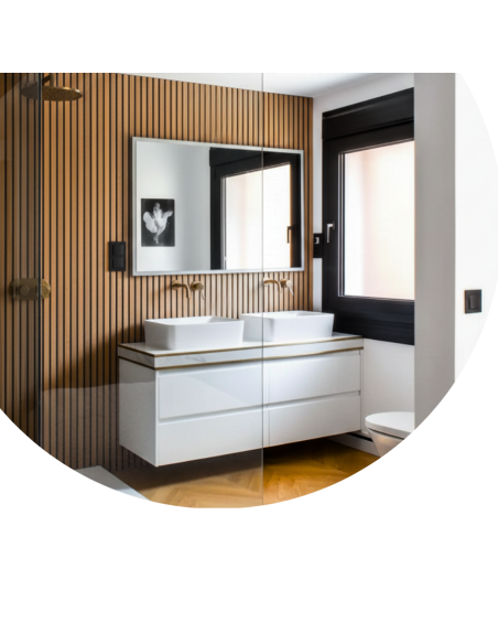 Revestimiento WCP 155 Madera/negro para pared interior Greenland