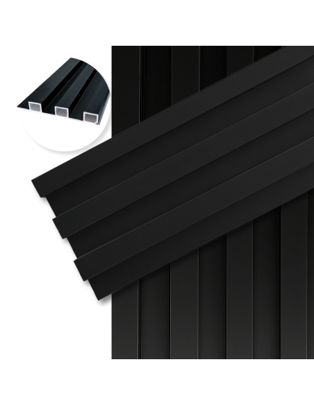 Revestimiento WPC 195 Negro para pared interior Greenland