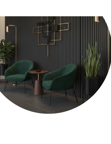 Revestimiento WPC 195 Negro para pared interior Greenland