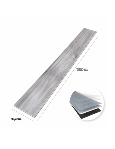 (Caja 1.85m2) Piso PVC Encastrable SPC Gris Greenland