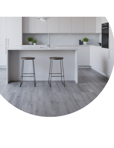 (Caja 1.85m2) Piso PVC Encastrable SPC Gris Greenland