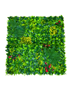 Jardin Vertical Artificial Qx2004 Hoja Roja 1m X 1m Greenland