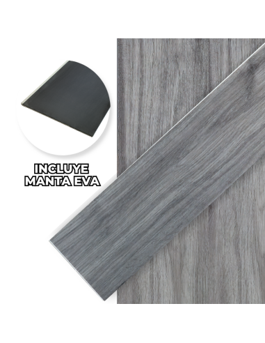 (Caja 1.85m2) Piso PVC Encastrable SPC Gris Greenland