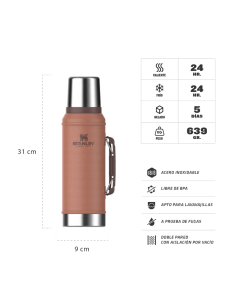 Termo Clasico 950 Ml High Clay 10-10148-048 Stanley 2