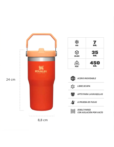 Flip Straw Tumb Tigerlily 591ml 10-09994-174 Stanley