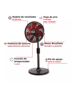 Ventilador 18v Ge-cf 18/320 P Li-solo 3408071 Einhell 2