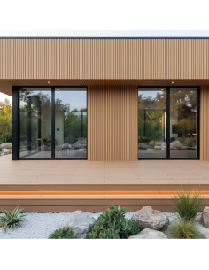 Revestimiento WPC YMSYD Marrón Claro para pared Exterior Greenland 2