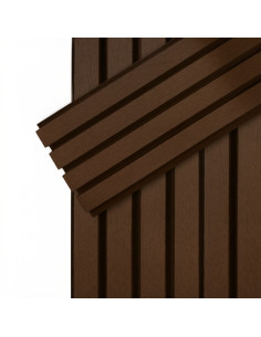 Revestimiento para Pared Exterior WPC Marrón Oscuro Greenland ZTSYD