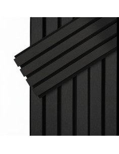 Revestimiento para Pared Exterior WPC Negro Greenland THSYD