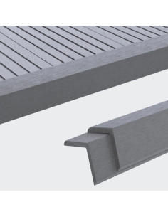 Esquinero Decorativo Para Wpc Exterior Light Grey