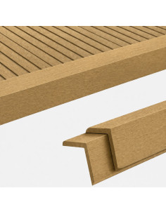 Esquinero Decorativo Para Wpc Exterior Marron Claro Ymsyd