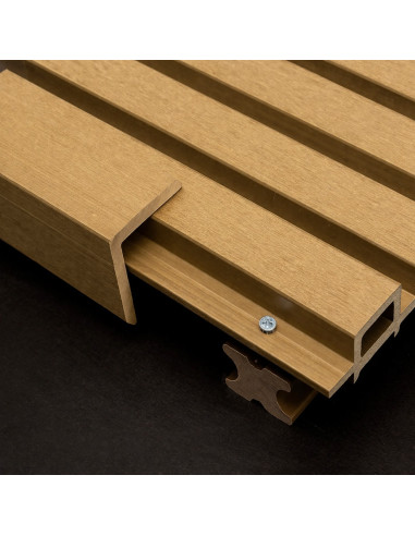 Esquinero Decorativo Para Wpc Exterior Marron Claro Ymsyd