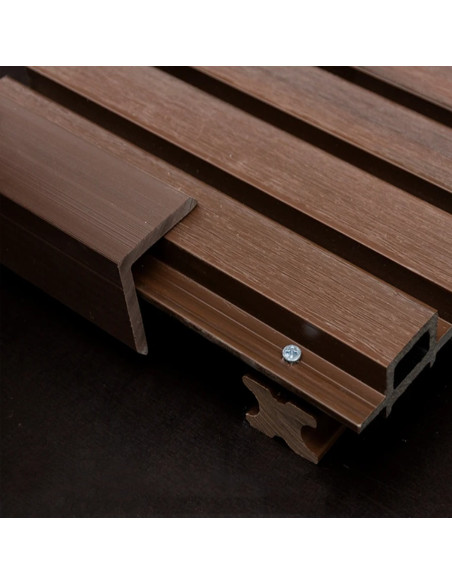 Esquinero Decorativo Para Wpc Exterior Marron Oscuro Stsyd
