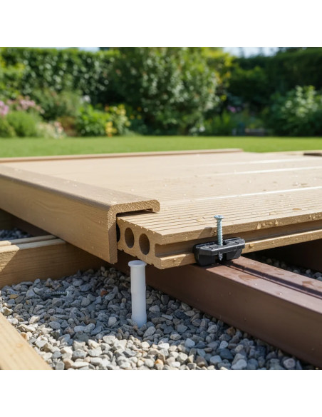 Deck WPC Grey 25 por Caja de 5 unidades + clips de encastre Greenland