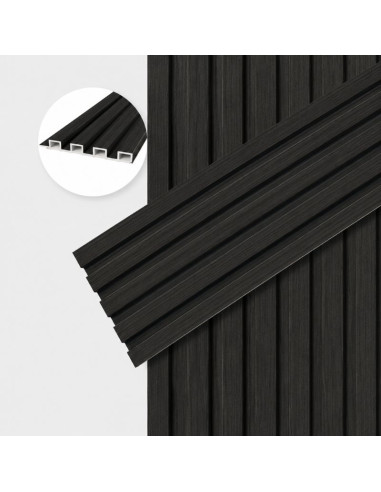Revestimiento Interior Wpc 517-negro 14cm x 2.40m Greenland
