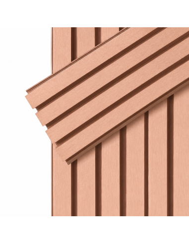 Revestimiento para Pared Exterior WPC Marrón Coffee Greenland
