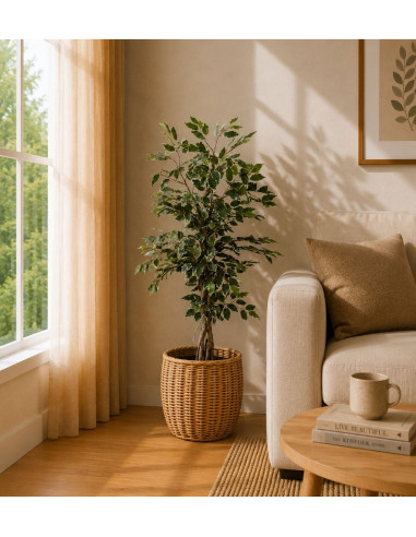 Planta Artificial Ficus Trenzado 130 Cm 90315 Greenland