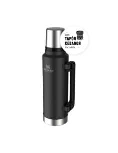 Termo Clasico 1.4 L Asa Plegable Pico Cebador Negro Stanley