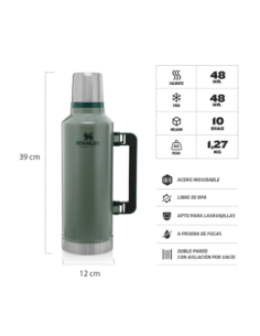 Termo Clasico 2 4 L Verde Nuevo Stanley 2