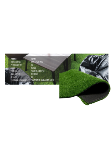 Cesped Sintetico 10 Mm Decorativo Greenland