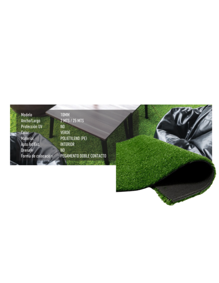 Cesped Sintetico 10 Mm Decorativo Greenland