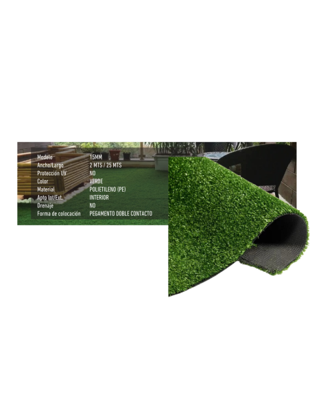 Cesped Sintetico 15 Mm Decorativo Greenland